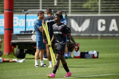 LEVERKUSEN, GERMANY - 11,07.23: Bayarena 'da sezon öncesi antrenman FC Bayer 04 Leverkusen