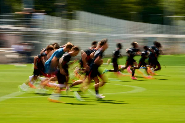 LEVERKUSEN, GERMANY - 11,07.23: Bayarena 'da sezon öncesi antrenman FC Bayer 04 Leverkusen