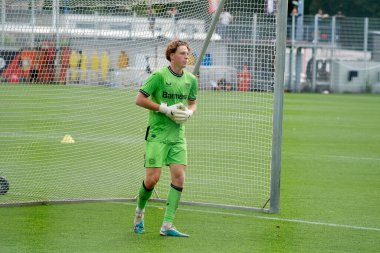 LEVERKUSEN, ALMANY - 11.07.23: Oleksandr Petrenko. Bayarena 'da sezon öncesi antrenman FC Bayer 04 Leverkusen