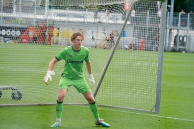 LEVERKUSEN, ALMANY - 11.07.23: Oleksandr Petrenko. Bayarena 'da sezon öncesi antrenman FC Bayer 04 Leverkusen