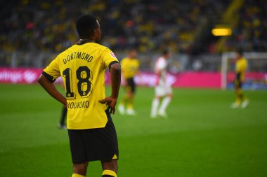 DORTMUND, GERMANY - 6 AĞUSTOS 2023: Futbol maçı Borussia Dortmund - Ajax Amsterda