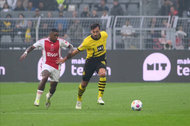 DORTMUND, GERMANY - 6 AĞUSTOS 2023: Futbol maçı Borussia Dortmund - Ajax Amsterda