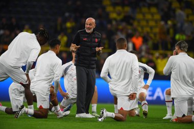 DORTMUND, GERMANY - 04.10.23: SIGNAL IDUNA PARK 'ta UEFA Şampiyonlar Ligi Borussia Dortmund - AC Milan maçı