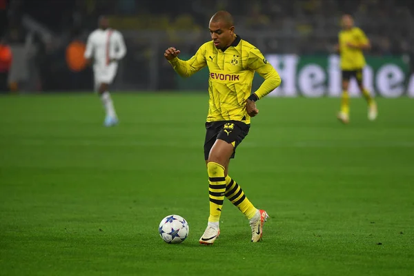 Stock image DORTMUND, GERMANY - 04.10.23: Donyell Malen, The match of match UEFA Champion League Borussia Dortmund vs AC Milan at SIGNAL IDUNA PARK