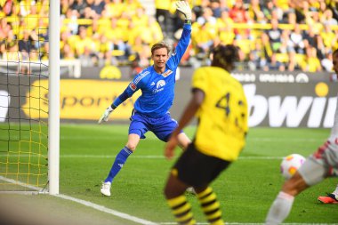 ALMANY, DORTMUND - 07.10.23 Frederik Ronnow. Bundesliga Borussia Dortmund 1 'e karşı. FC Union Berlin Sinyal Iduna Parkı Sinyal Iduna Parkı