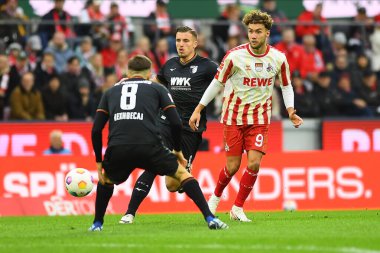 COLOGNE, ALMANY - 4 Kasım 2023: Luca Waldschmidt, Bundesliga 1 'in futbol maçı. FC Koeln, FC Augsburg 'a karşı Rhein Enerji Stadyumu' nda