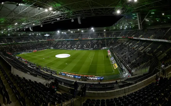 MONCHENGLADBACH, GERMANY - 10 YIL 2023 Futbol Arenası Borussia-Park, Borussia Monchengladbach Stadyumu