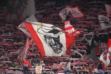 COLOGNE, ALMANY - 24 Kasım 2023: 1 numaralı Bundesliga futbol maçı. FC Koeln, FC Bayern Münih 'e karşı. Rhein Enerji Stadyumunda