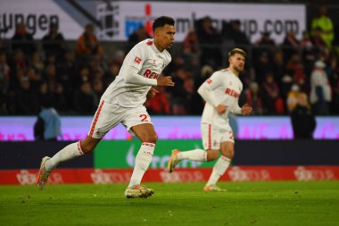 COLOGNE, ALMANY - 24 Kasım 2023: Davie Selke, Bundesliga 1 futbol maçı. FC Koeln, FC Bayern Münih 'e karşı. Rhein Enerji Stadyumunda