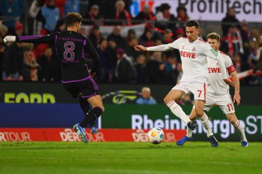 COLOGNE, ALMANY - 24 Kasım 2023: 1 numaralı Bundesliga futbol maçı. FC Koeln, FC Bayern Münih 'e karşı. Rhein Enerji Stadyumunda