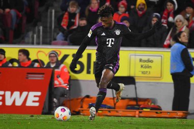 KOLOGNE, GERMANY - 24 Kasım 2023 Kingsley Coman, Bundesliga 1 'in futbol maçı. FC Koeln, FC Bayern Münih 'e karşı. Rhein Enerji Stadyumunda