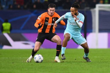 HAMBURG, GERMANY - 28 Kasım 2023: FC Shakhtar Donetsk ile Royal Antwerpen FC arasındaki UEFA Şampiyonlar Ligi maçı