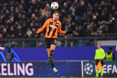 HAMBURG, GERMANY - 28 Kasım 2023: FC Shakhtar Donetsk ile Royal Antwerpen FC arasındaki UEFA Şampiyonlar Ligi maçı