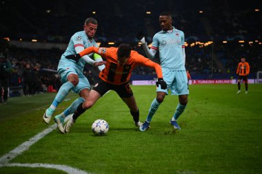 HAMBURG, GERMANY - 28 Kasım 2023: FC Shakhtar Donetsk ile Royal Antwerpen FC arasındaki UEFA Şampiyonlar Ligi maçı