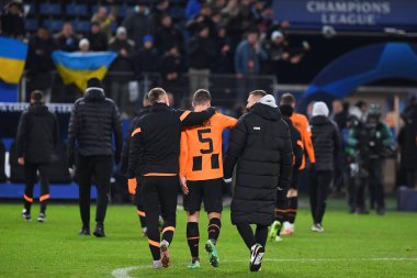 HAMBURG, GERMANY - 28 Kasım 2023: FC Shakhtar Donetsk ile Royal Antwerpen FC arasındaki UEFA Şampiyonlar Ligi maçı