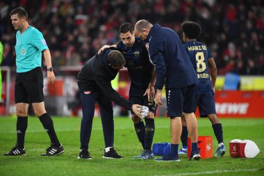 COLOGNE, Almanya - 10 ARALIK, 2023: 1. Bundesliga futbol maçı. FC Koeln, Rhein Energie Stadion 'da 1.FCV Mainz 05' e karşı.