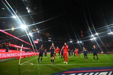 COLOGNE, Almanya - 10 ARALIK, 2023: 1. Bundesliga futbol maçı. FC Koeln, Rhein Energie Stadion 'da 1.FCV Mainz 05' e karşı.
