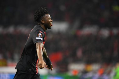 LEVERKUSEN, GERMANY - 14.12.23: Edmond Tapsoba, UEFA Avrupa Ligi Bayer 04 Leverkusen-Molde maçı