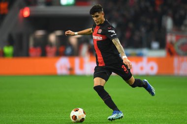 LEVERKUSEN, GERMANY - 14.12.23: Piero Hincapie, UEFA Avrupa Ligi Bayer 04 Leverkusen-Molde maçı
