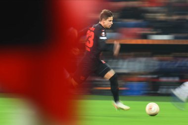 LEVERKUSEN, GERMANY - 14.12.23: Adam Hlozek, Bayarena 'da UEFA Avrupa Ligi Bayer 04 Leverkusen-Molde maçı