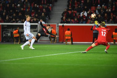 LEVERKUSEN, GERMANY - 14.12.23: Adam Hlozek, Bayarena 'da UEFA Avrupa Ligi Bayer 04 Leverkusen-Molde maçı
