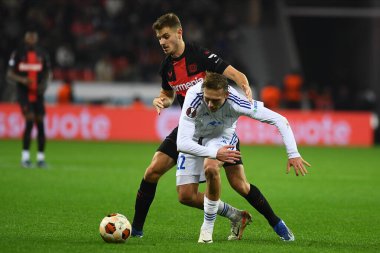 LEVERKUSEN, GERMANY - 14.12.23: Josip Stanisiç, UEFA Avrupa Ligi Bayer 04 Leverkusen-Molde maçı Bayarena 'da