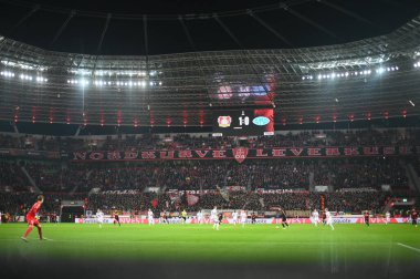 LEVERKUSEN, GERMANY - 14.12.23: Bayarena 'da UEFA Avrupa Ligi Bayer 04 Leverkusen-Molde maçı