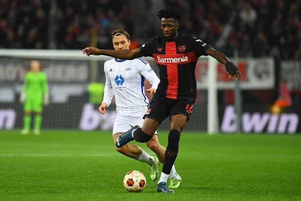 LEVERKUSEN, GERMANY - 14.12.23: Edmond Tapsoba, UEFA Avrupa Ligi Bayer 04 Leverkusen-Molde maçı