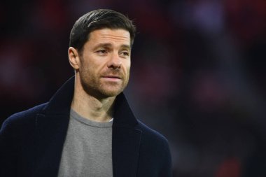 LEVERKUSEN, GERMANY - 17 DECEMBER, 2023: Xabi Alonso, The Bundesliga match FC Bayer 04 Leverkusen vs Eintracht Frankfurt at BayArena clipart