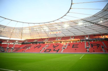 LEVERKUSEN, GERMANY - 17 Aralık 2023: Bundesliga maçı Bayer 04 Leverkusen-Eintracht Frankfurt maçı Bayarena 'da