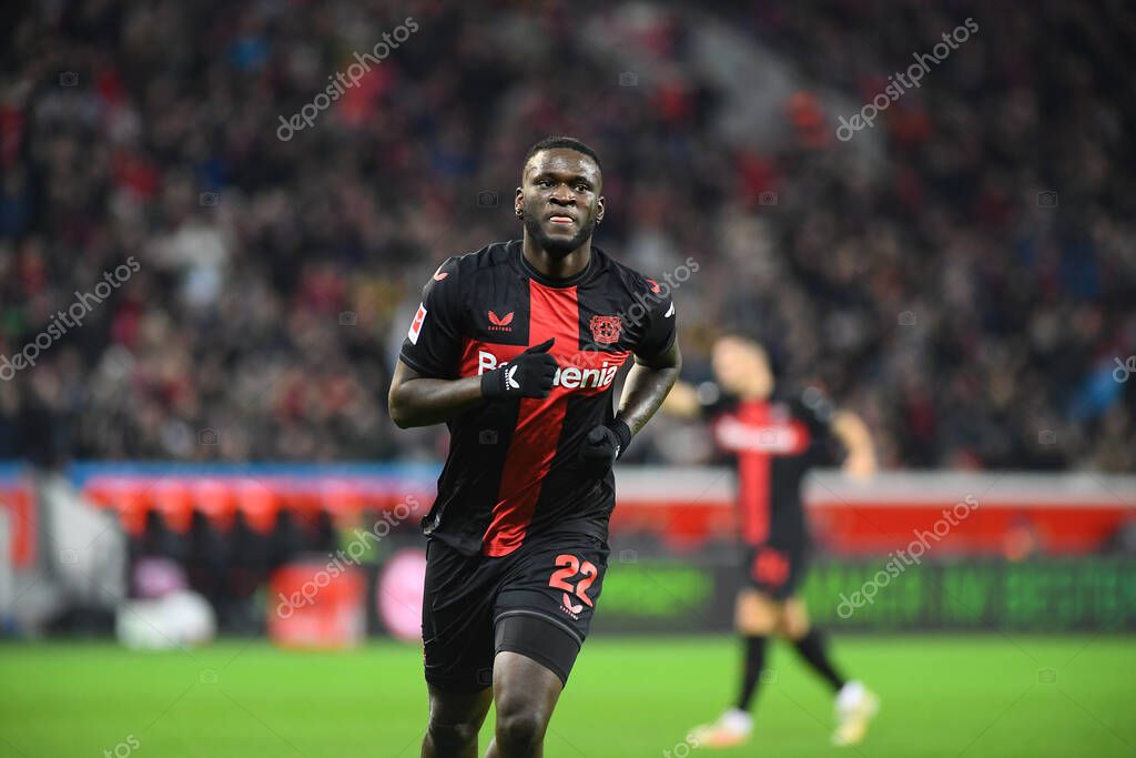 LEVERKUSEN, GERMANY - 17 DECEMBER, 2023: Victor Boniface, The Bundesliga match FC Bayer 04 Leverkusen vs Eintracht Frankfurt at BayArena