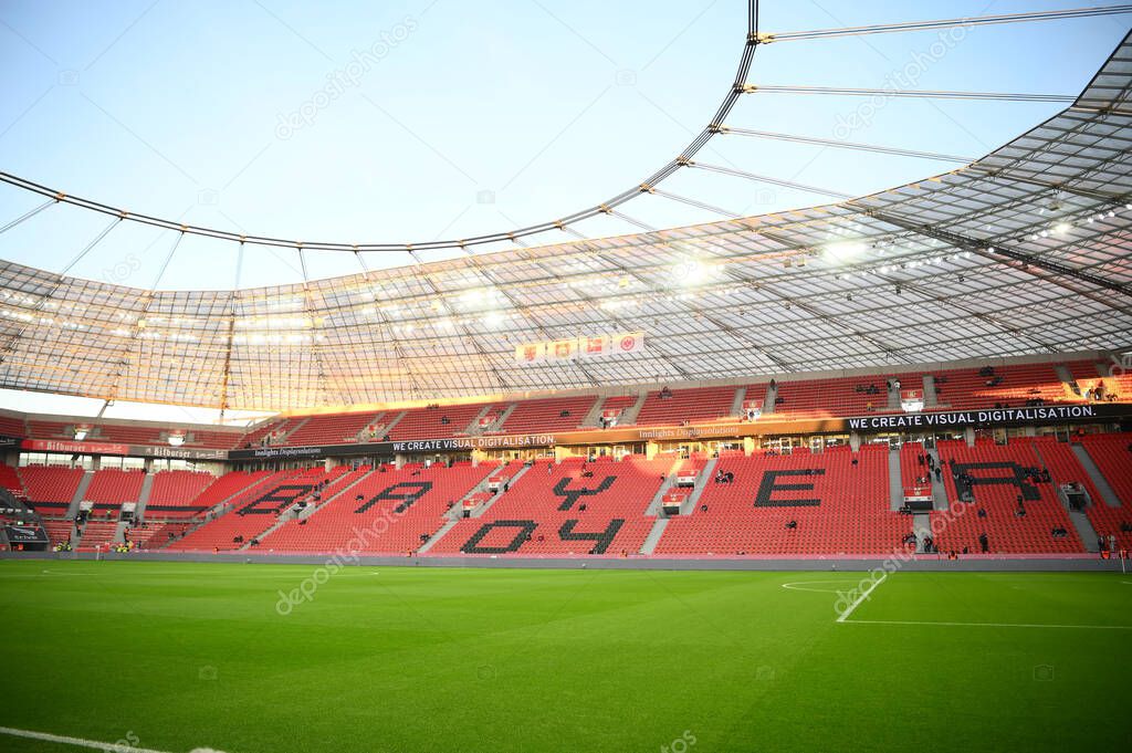LEVERKUSEN, GERMANY - 17 DECEMBER, 2023: The Bundesliga match FC Bayer 04 Leverkusen vs Eintracht Frankfurt at BayArena