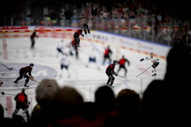 COLOGNE, ALMANY - 5 HAZİRAN, 2024: Penny DEL Koelner Haie 'nin hokey maçı - Lanxess Arena' da Red Bull Muenchen
