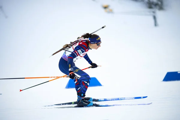 Ruhpolding Germany January 2024 Simon Julia Kvinner Sprint Verdensmesterskapet Skiskyting stockfoto