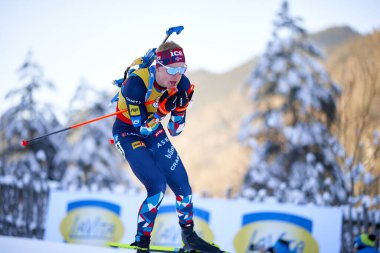 RUHPOLDING, ALMANY - 13 HAZİRAN, 2024 FILLON Maillet Quentin FRA, Men sprint. Ruhpolding Biathlon Dünya Kupası 2024 Chiemgau Arena 'da