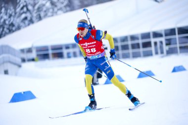 RUHPOLDING, ALMANY - 13 HAZİRAN, 2024: BRANDT Viktor, Men sprint. Ruhpolding Biathlon Dünya Kupası 2024 Chiemgau Arena 'da