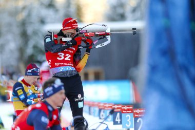 RUHPOLDING, Almanya - 13 HAZİRAN, 2024: NAWRATH Philipp, Men sprint. Ruhpolding Biathlon Dünya Kupası 2024 Chiemgau Arena 'da
