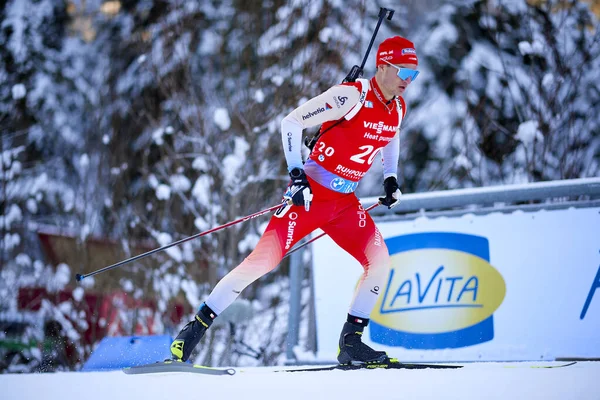 RUHPOLDING, ALMANY - 13 HAZİRAN, 2024: HARTweG Niklas, Men sprint. Ruhpolding Biathlon Dünya Kupası 2024 Chiemgau Arena 'da