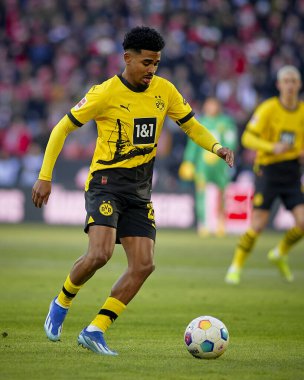 COLOGNE, GERMANY - 20 HAZİRAN 2024: Ian Maatsen 1.FC Koeln-Borussia Dortmund maçı Rhein Enerji Stadyumu 'nda