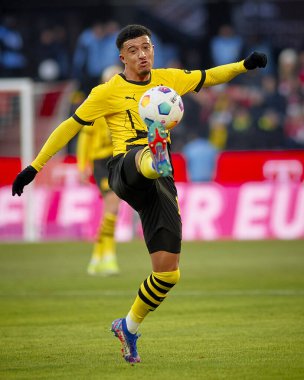 COLOGNE, GERMANY - 20 HAZİRAN, 2024: Jadon Sancho, 1.FC Koeln-Borussia Dortmund maçı Rhein Energie Stadion 'da