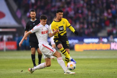 COLOGNE, GERMANY - 20 HAZİRAN, 2024: Jadon Sancho, 1.FC Koeln-Borussia Dortmund maçı Rhein Energie Stadion 'da