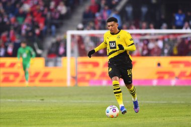 COLOGNE, GERMANY - 20 HAZİRAN, 2024: Jadon Sancho 1.FC Koeln-Borussia Dortmund maçı Rhein Energie Stadion 'da