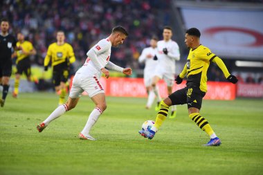 COLOGNE, GERMANY - 20 HAZİRAN, 2024: Jadon Sancho 1.FC Koeln-Borussia Dortmund maçı Rhein Energie Stadion 'da