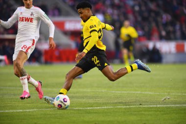 COLOGNE, GERMANY - 20 HAZİRAN 2024: Ian Maatsen, 1.FC Koeln-Borussia Dortmund maçı Rhein Energie Stadion 'da