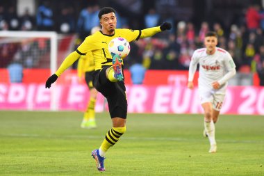 COLOGNE, GERMANY - 20 HAZİRAN, 2024: Jadon Sancho 1.FC Koeln-Borussia Dortmund maçı Rhein Energie Stadion 'da