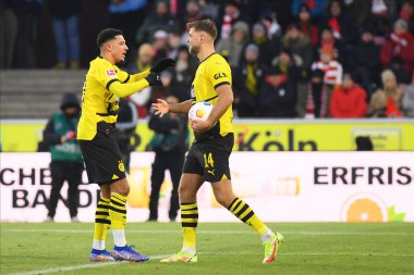 COLOGNE, GERMANY - 20 HAZİRAN, 2024: Jadon Sancho, Niclas Fuellkrug, Bundesliga 1.FC Koeln-Borussia Dortmund maçı Rhein Energie Stadion 'da