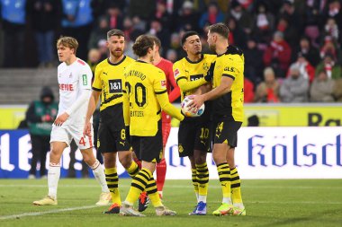 COLOGNE, GERMANY - 20 HAZİRAN, 2024: Salih Özcan, Marcel Sabitzer, Jadon Sancho, Niclas Fuellkrug, Bundesliga 1.FC Koeln-Borussia Dortmund maçı Rhein Enerji Stadyumu 'nda