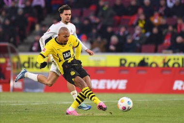 COLOGNE, GERMANY - 20 HAZİRAN, 2024: Donyell Malen, 1.FC Koeln-Borussia Dortmund maçı Rhein Enerji Stadyumu 'nda