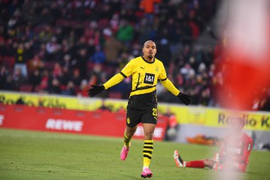 COLOGNE, GERMANY - 20 HAZİRAN, 2024: Donyell Malen 1.FC Koeln-Borussia Dortmund maçı Rhein Enerji Stadyumu 'nda