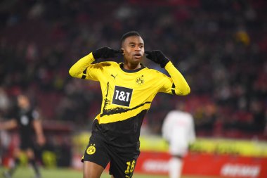 COLOGNE, GERMANY - 20 HAZİRAN, 2024: Youssoufa Moukoko, 1.FC Koeln-Borussia Dortmund maçı Rhein Enerji Stadyumu 'nda